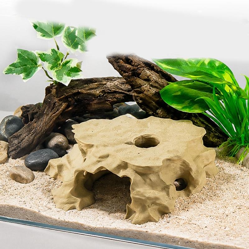 Plastic Shrimp and Fish Cover Cave with Raised Cover Space for Water Pet Use, Shelter Value and Display Use Daily