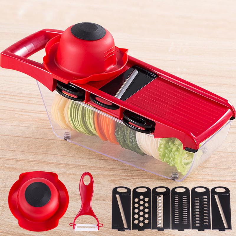 

Multi-Function Kitchen Vegetable Cutter, Slicer & Grater красный