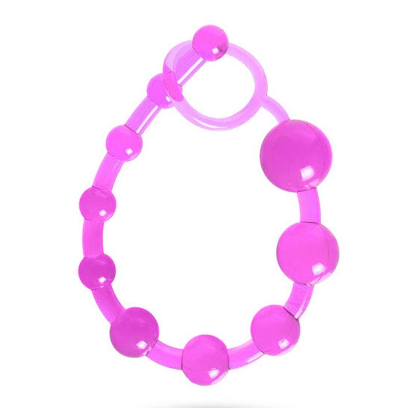 10 Beads Soft Rubber Anal Plug Beads Long Orgasm Vagina Clit Pull Ring Ball Butt Toys Adults Women Stimulator Sex