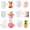 Cute Animal Silicone Candle Molds Fox Cat Bear Pig Dinosaur DIY Candle Molds  Handmade
