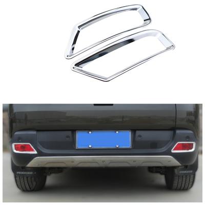 2pcs Car ABS Chrome Rear Fog Lamps Cover Back Fog Lights Trim Sticker for Peugeot 3008 2013 2014 2015 Accessories