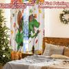 2 Stück, 2D-FLACHDRUCK Vorhänge (Ohne Stange) DinoJam Thanksgiving Feiertag Halloween Weihnachten Bedruckte Vorhänge Halbtransparent