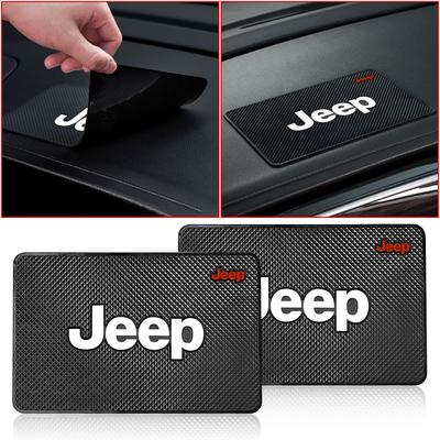 Auto Emblem Styling Rutschfeste Matte Mitte Armaturenbrett Anti-Rutsch-Pad Innenraum für JK JL TJ Renegade Patriot Wrangler Cherokee Patriot Trail Liberty