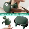 Electric Neck Shoulder Massager Heated Trapezius Muscle Kneading Massage Pillow for Neck Waist Leg Body Use