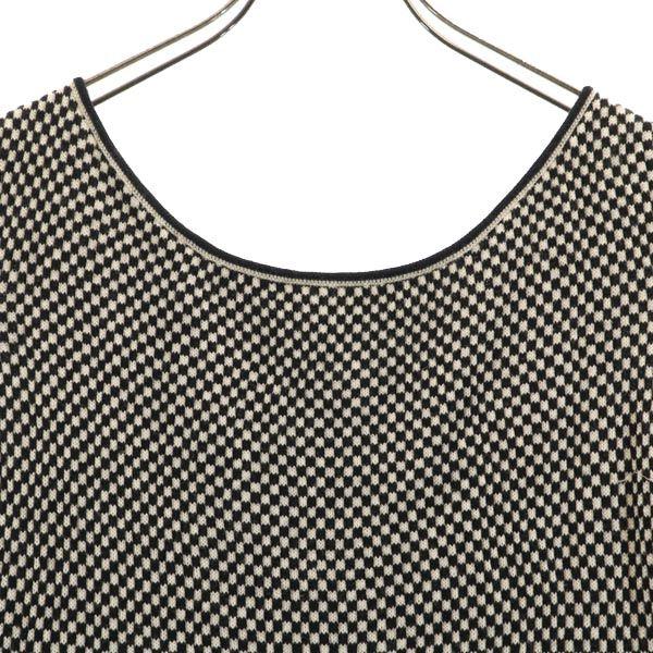 Anteprima Block Check Pattern No Sleeve Knit One Piece 42 White X Black Women Used