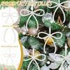 6/12pcs Imitation Pearl Bow Christmas Decoration Christmas Fringe Pendant For Holiday Party Girls Room Decor Supplies