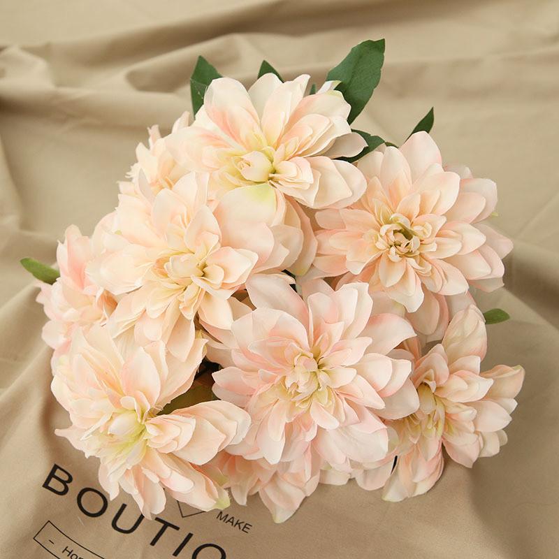 Artificial Dahlia Wedding Decor Flowers With Silk Material For Home And Event Use