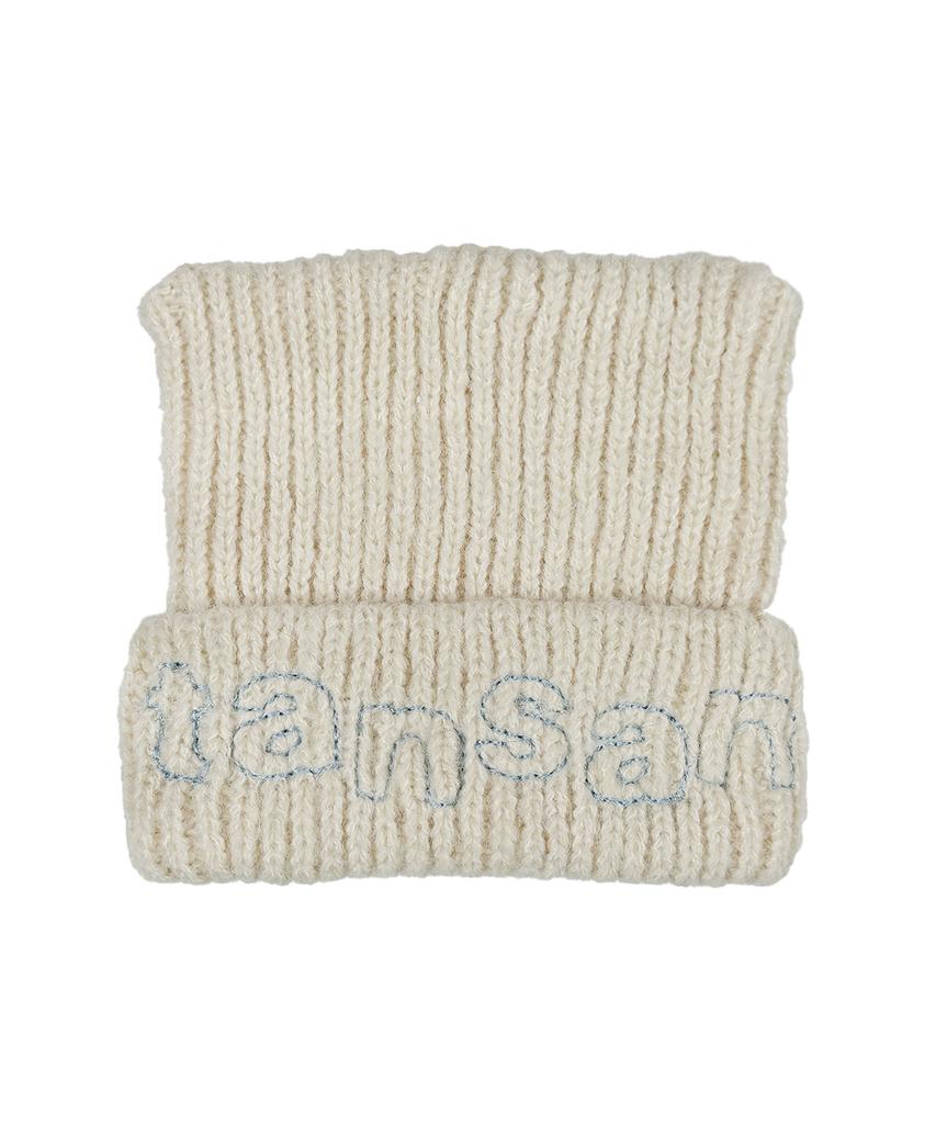 Tansanmageunesyum Logo Cat Beanie (Ivory)