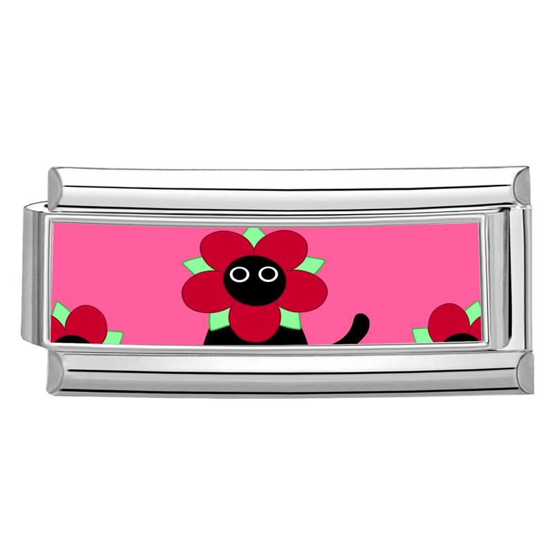 Red Pink Heart Dog Cat Flowers Italian Charm Link fit 9mm Stainless Steel Jewelry DIY Making Bracelets For Gifts