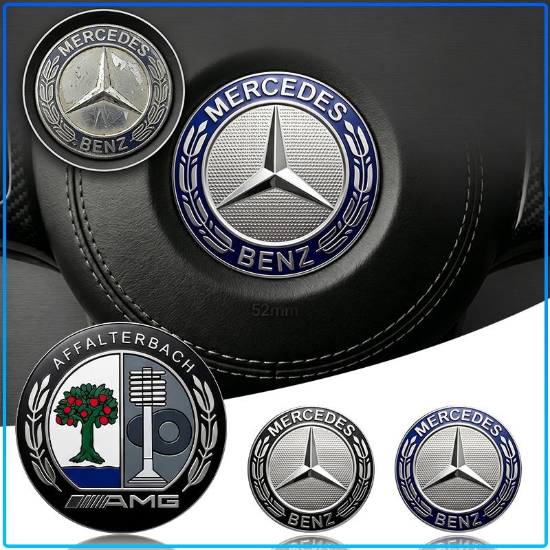 For Mercedes Benz AMG A B C E G R S CLA CLK Class GLA GLC GLE GLK C200 C200L C230 C240 Car Steering Wheel Sticker Badge Decoration Auto Accessories
