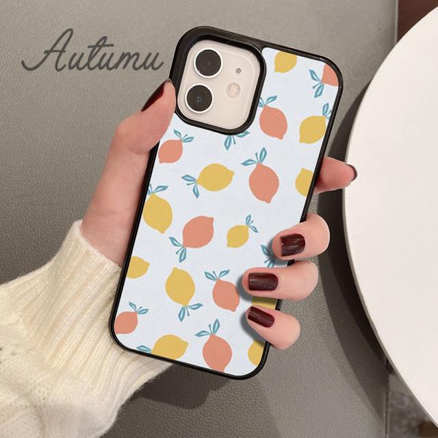 Pineapple Summer Fruity Lemon Phone Case for iPhone 11 12 13 14 Pro Max Mini XR XS SE 2020 7 8 Plus Samsung S21 S22 Shell
