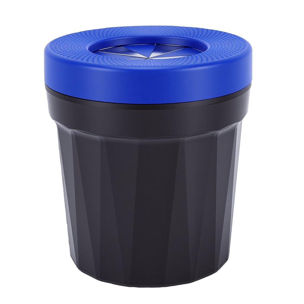 Mini Car Trash Can Desktop Garbage Bin with Cleaning Brush Suction Cup for Vehicles Home Office