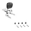 Set: Sissy Bar Compatible with Harley Davidson Fat Boy 00-06 + Docking Hardware Mounting Kit
