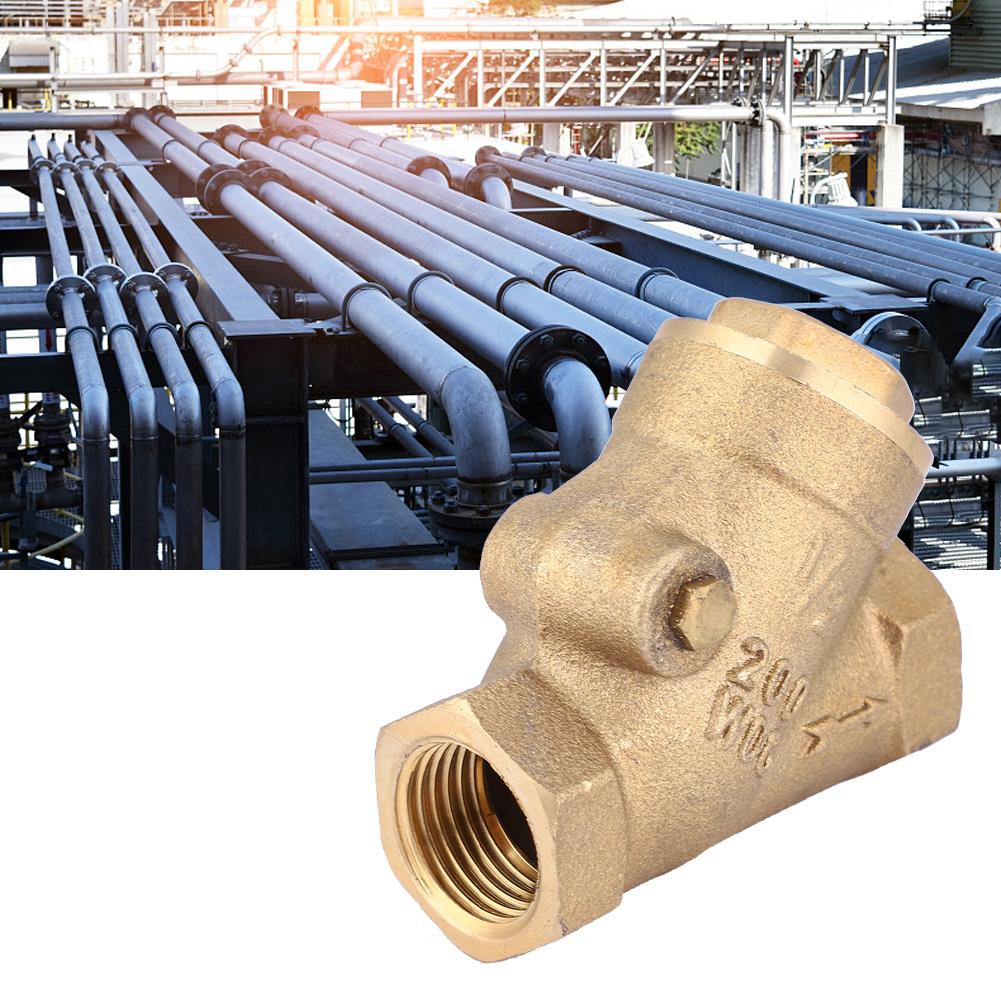 NPT 1 2in Thread Brass Check Valve Y Type One Way Check Valve 1.6Mpa for Water Gas