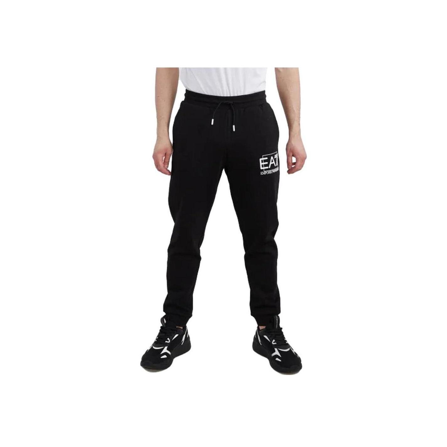 Emporio Armani EA7 Logo Print Drawstring Cuffed Sweatpants Men bottoms Black 3RPP51-PJ07Z-1200 XXL