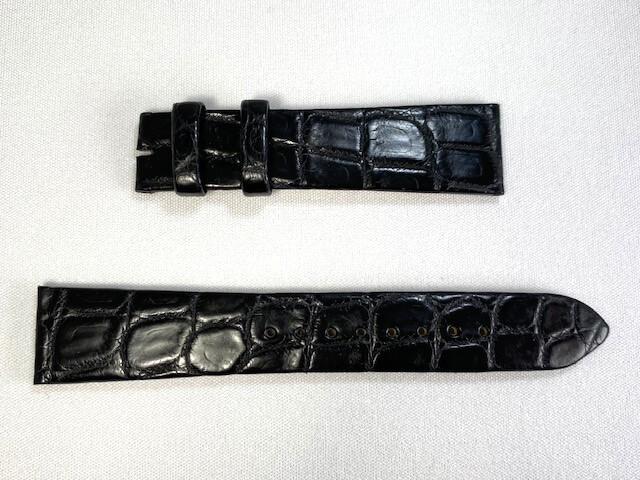 C014011J9 SEIKO Grand Seiko 19mm Leather for and other models Strap, Crocodile, Black, SBGV009/ 9F82-0AB0
