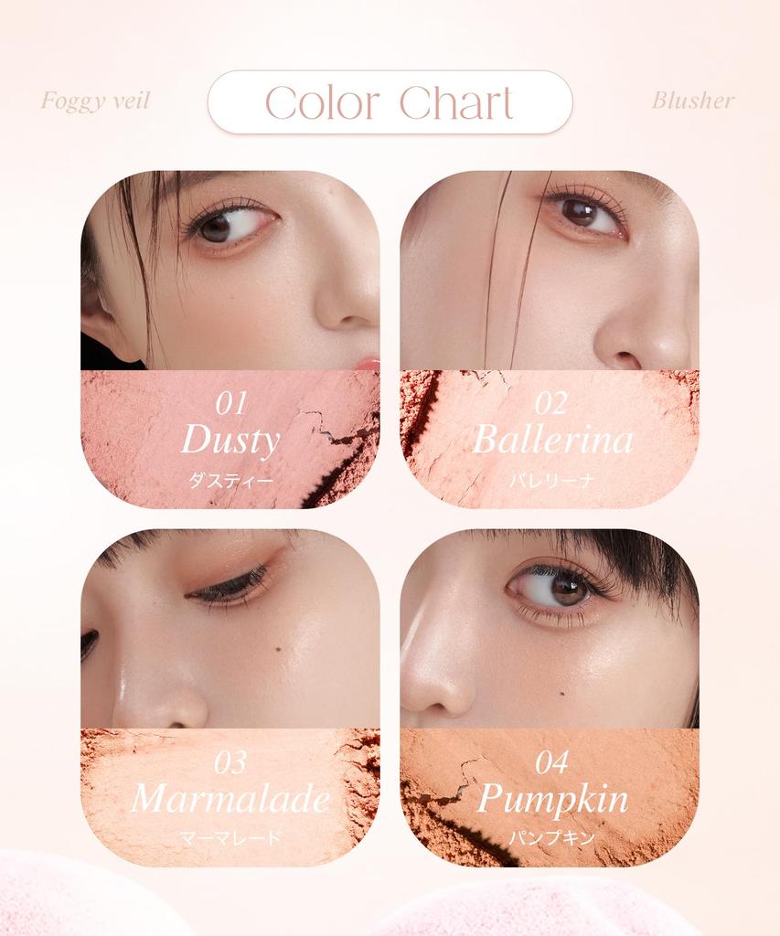 SELVE Foggy Veil Blusher (Cheek) (04 Pumpkin, 4g)