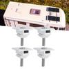 4 PCS Solar Panel Bracket Centre Clamps Silver Lightweight Steel 35mm Solar Panel Clamps for RV Flat Roof