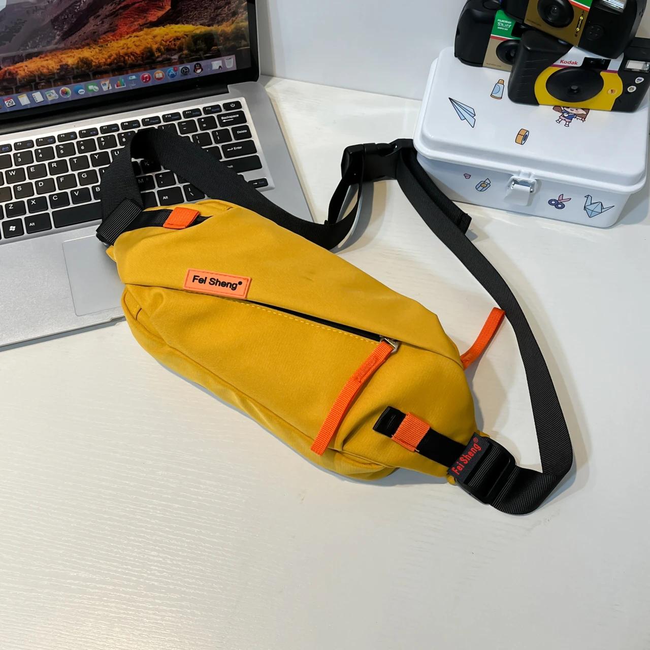 

Универсальная легкая однотонная нейлоновая сумка на молнии для пары, простая модная сумка через плечо на одно плечо