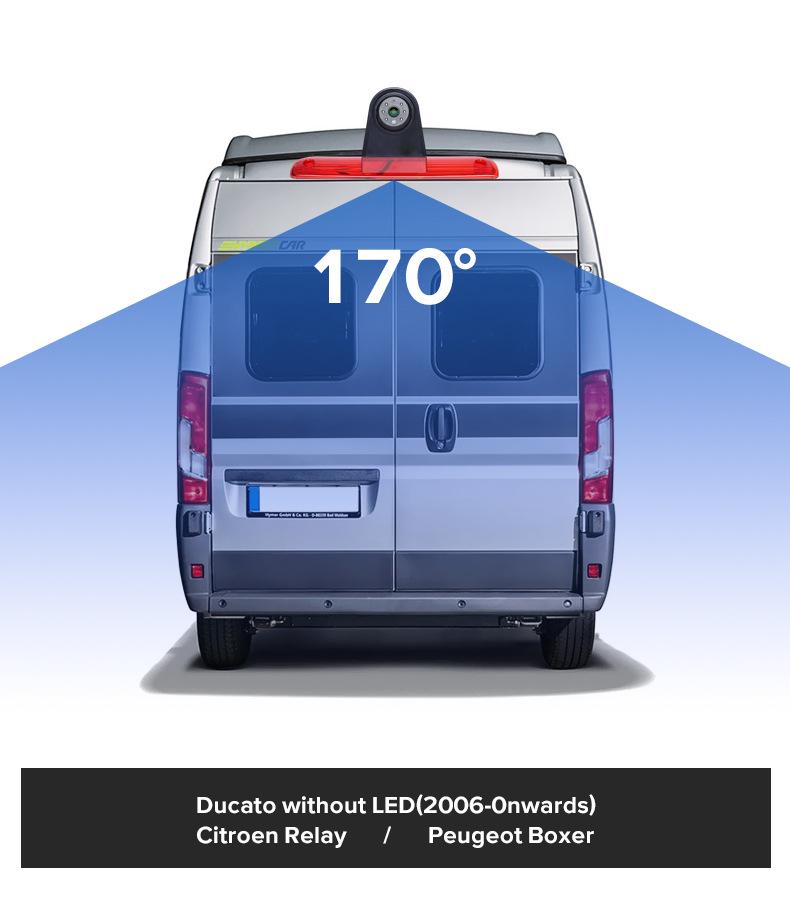 5" Wireless WiFi Brake Light & Reverse Camera Kit for Fiat Ducato