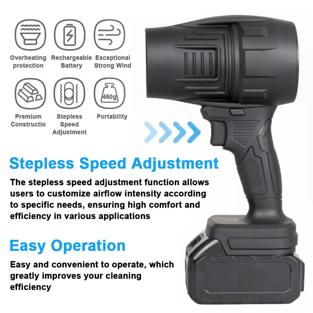 High Power Cordless Violent Turbo Fan Portable Strong Wind Electric Air Blower Handheld Mini Turbo Jet Fan