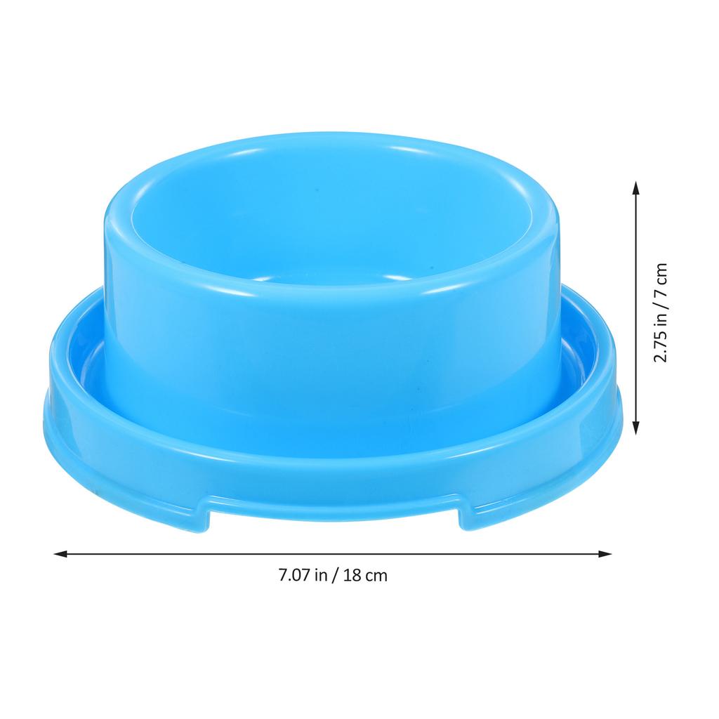 Circle Anti-Ant Pet Feeding Bowl Blue High Wear Resistant Plastic Dog Food Bowls for Puppy Cat Small Pets Pet Food Bowls