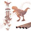 Dinosaur Wind Chimes Outdoor Dinosaur Gifts for Women Men Mom Gardening Birthday Gifts Metal Memorial WindChimes for Outside/Indoors, Lawn, Patio