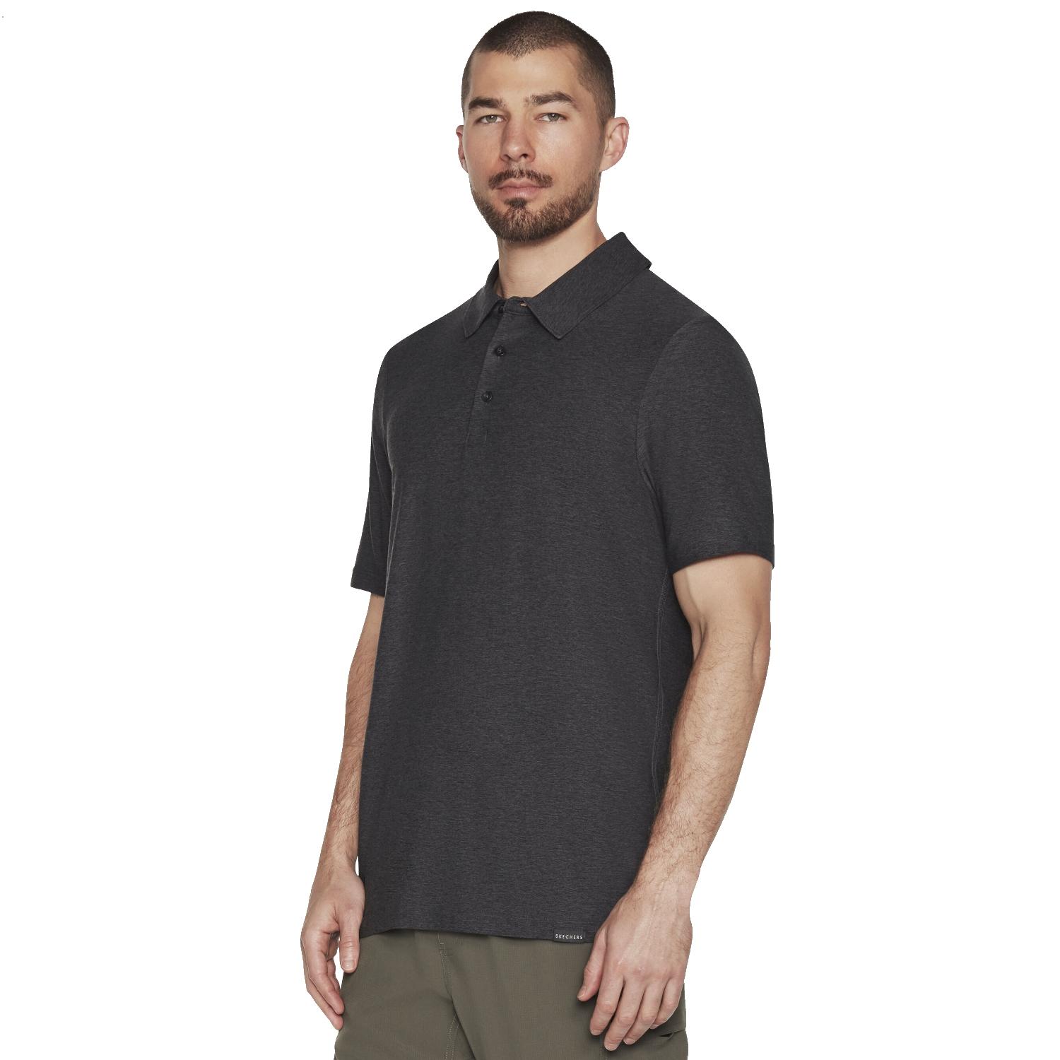 Skechers Go Dri All Day Polo, T-shirts gris pour hommes M gris
