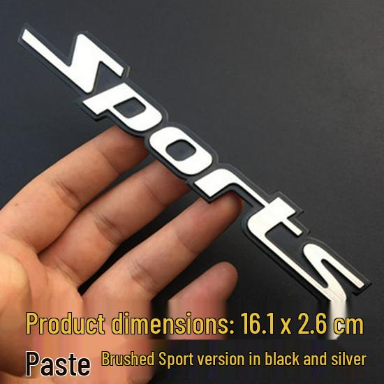 3D Sport Metal Car Logo Emblem - Modified Vehicle Decal for Tail, Door, and Side Panels