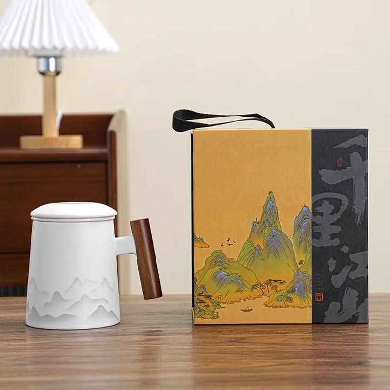Tao Zhi Ink Landscape Ceramic Tea Mug