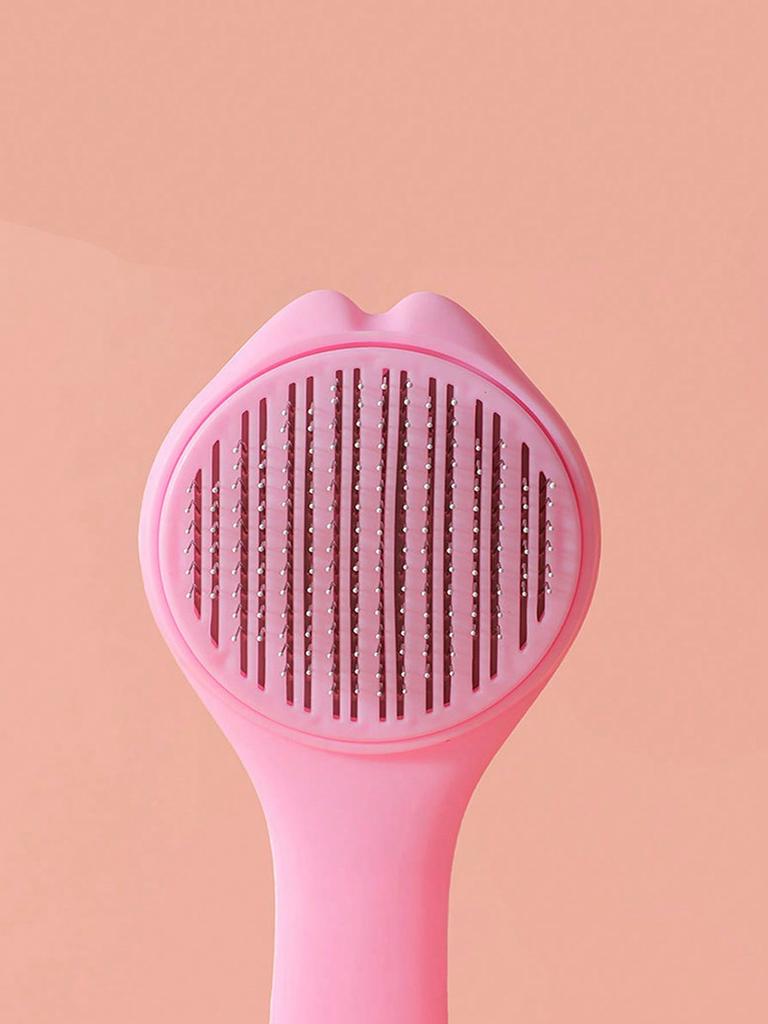 1 Stück-Haustierpflegekamm, pinker Edelstahl-Nadelkamm geeignet für die Haustierpflege