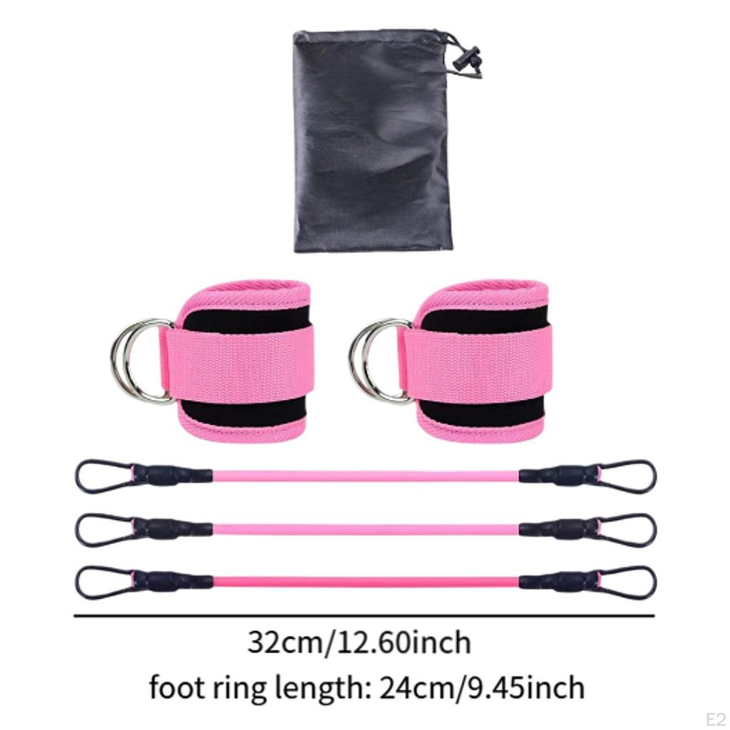 Ankle Resistance Bands Straps Workout Fitness Equipment Exercise with Cuffs for Gym Butt