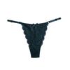 Breathable Soft Lace Flower Thongs Solid Color Underpants Low Waist Briefs Lingerie Traceless T-back Panties Daily Wear