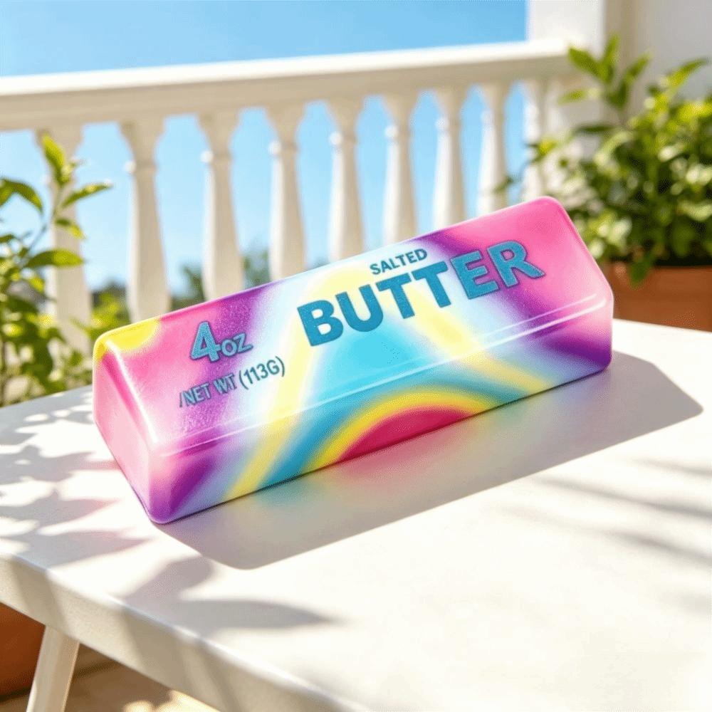 Slow Rising Butter Stick Squishy Toy Ranbow Color Butter Stick Fidget Toy Pressure Reduce