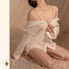 Girlfriend Shirt Sexy Long Open Body Loose Babydoll Room One Size Fits White [W&C] Style, See-through, Blouse, Cosplay, See-through Shirt, Lingerie,