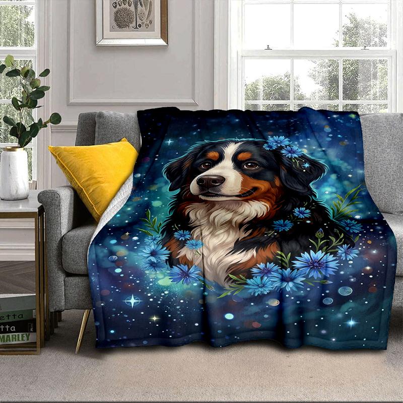 Bernese Mountain Dog Stars Blanket Flannel Blanket Throw Blanket Sofa Cover Blanket Soft Premium Blanket Picnic Blanket Tv Blanket Gifts