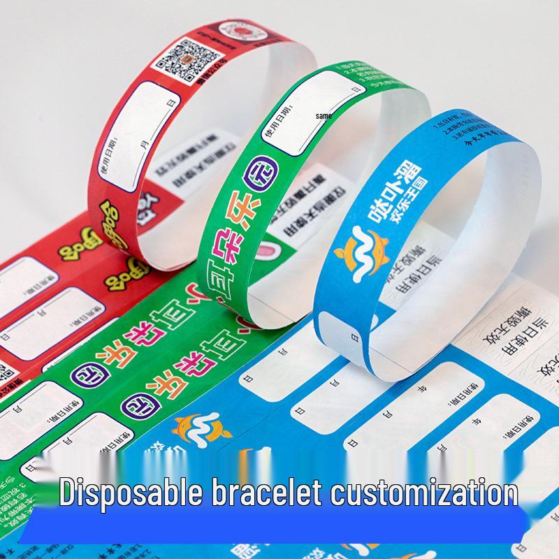 DuPont Wasserdichtes Einweg-Papierarmband, Individuelles Weihnachts-ID-Armband