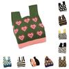 Durable Polyester Fabric Knitted Handheld Bag In 10 Colors For Women