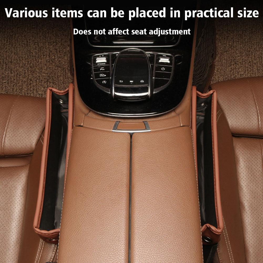 Cutie de depozitare pentru curățarea scaunului de mașină din piele Organizator pentru scaunul din față Umplere de goluri pentru scaune pentru telefon Poșetă pentru monede Cutie de chei Accesorii pentru interiorul mașinii