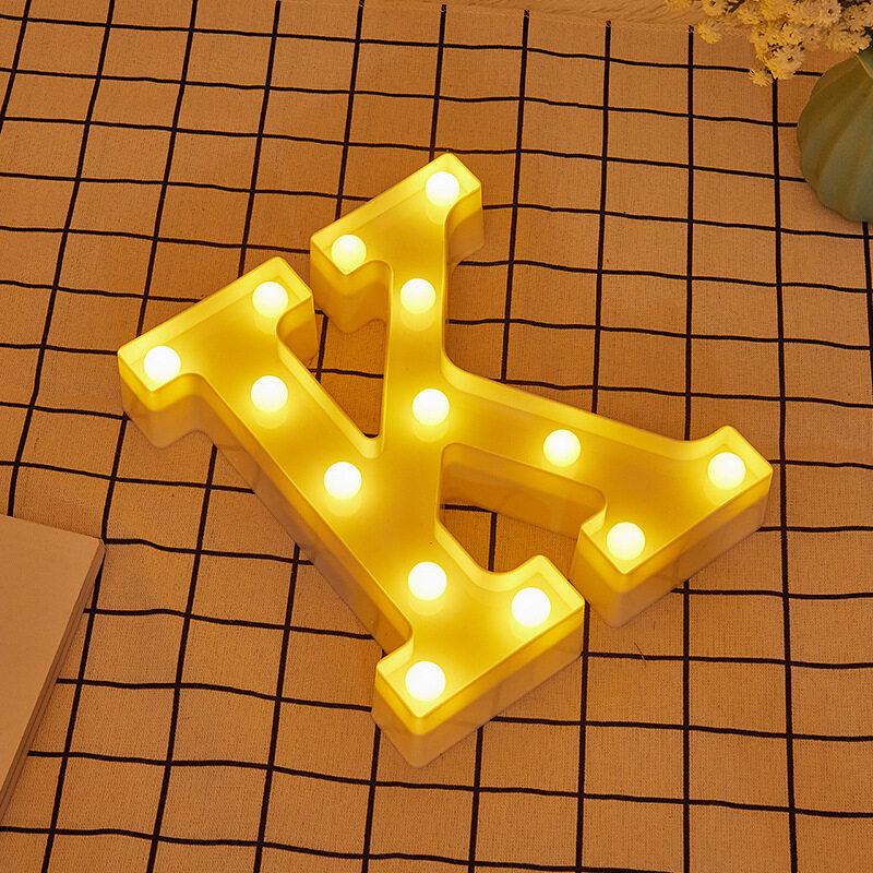 26 Luminous Alphabet Letter LED Night Lights Ambience Battery Light Letters Lamp Christmas Wedding Birthday Party Decoration