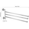 Swivel Towel Bar Bathroom Wall Mounted Towel Rack Swing Out Rotating Hanger Towel Holder Storage Organizer Space Saving for Bathroom(3 Arms)