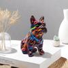 Cute French Bulldog Home Decoration, Handcrafted Resin Sculpture for Desk and Shelf Display