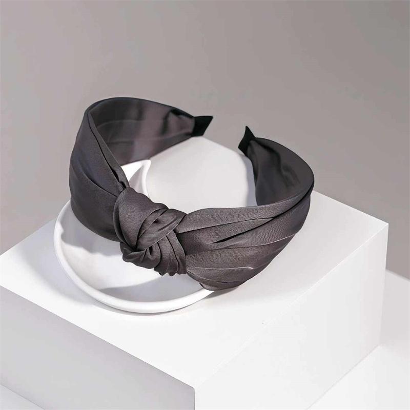 Top Bow Knot Satin Cloth Headband for Women Girls Daily Shopping Head Wears Simple Ladies Hair Hoop Accessories