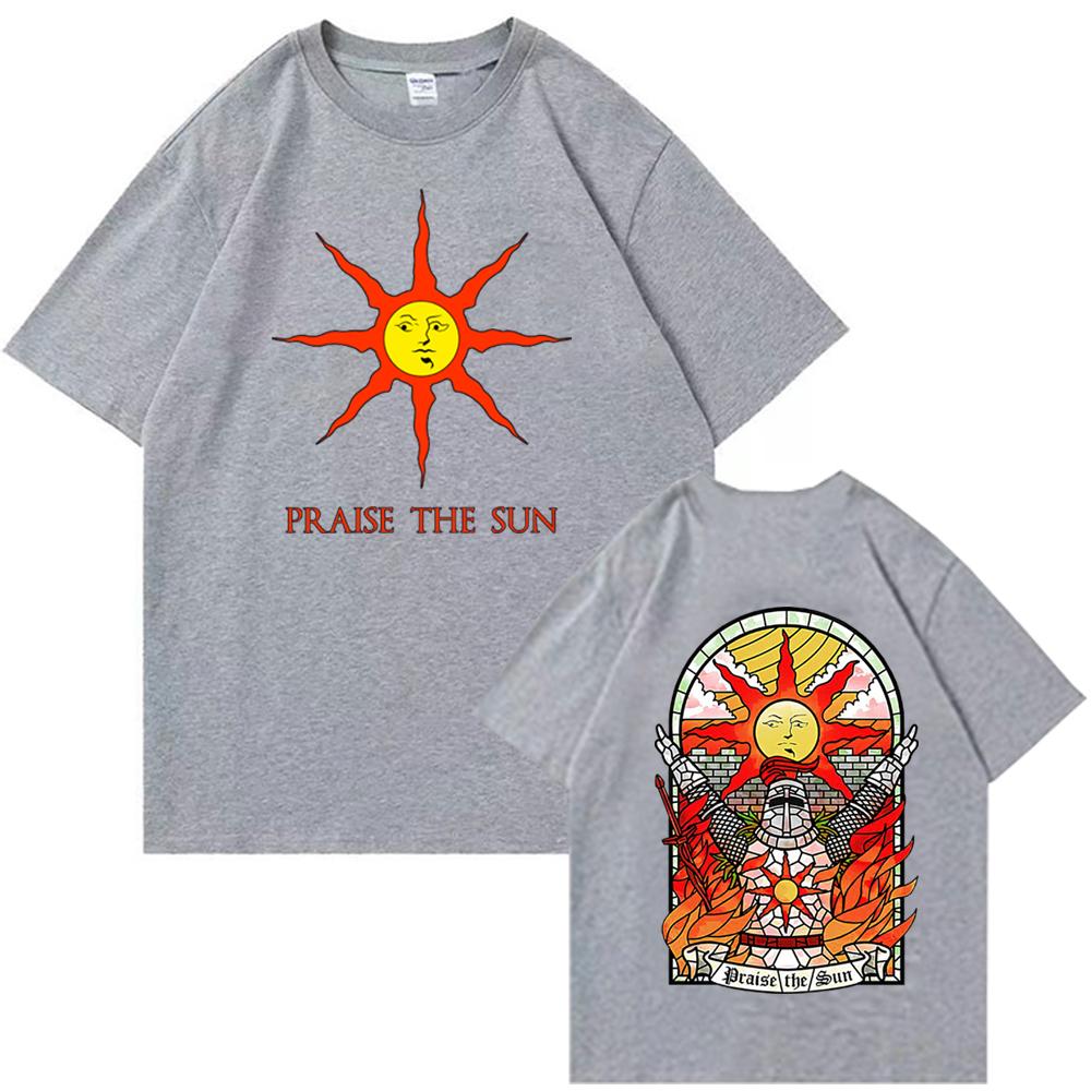 

Dark Souls Praise The Sun T-shirt Man Women Harajuku O-neck Summer Casual Shirts Popular Fashion Comfortable T-shirts 4XL