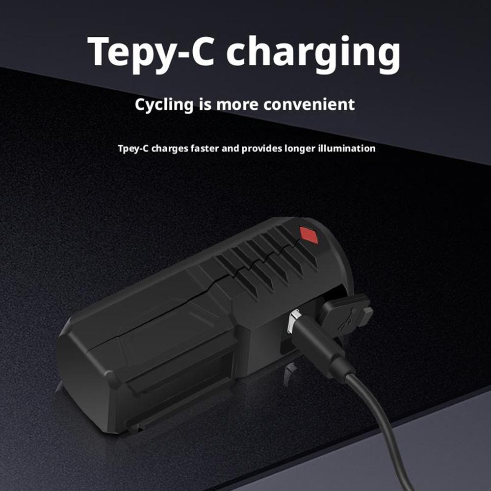 Super Bright Bike Front Light - USB Type-C Rechargeable, Waterproof, Perfect for MTB & Road Biking