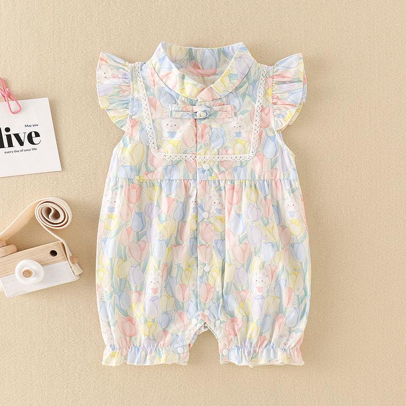 

Летний комбинезон для девочек - Ползучий костюм для новорожденных Full Moon 90 cm