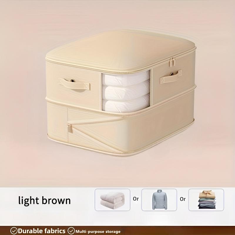 

Vacuum compression storage bags for down jackets and comforters, large-capacity home storage solutions, perfect for bedding. светло-коричневого