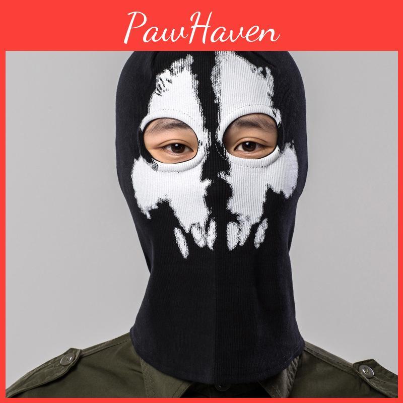 Premium Quality Full Face Skeleton Ghost Skull Mask For Halloween And Biker Events