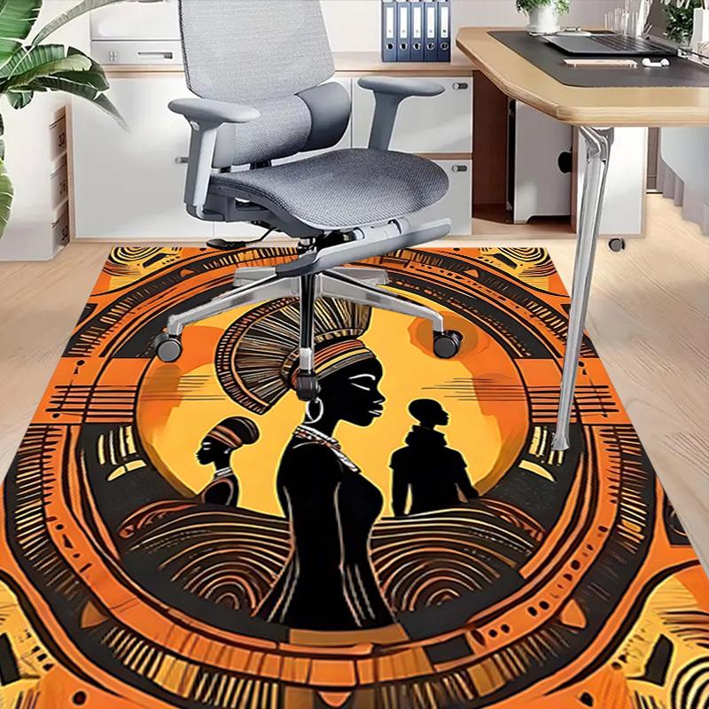 1PC African Culture Non-Slip Floor Carpet, Suitable for Office, Bedroomand Playrooms. It Can Also Be Used As a Sofa Footrest cover-T62