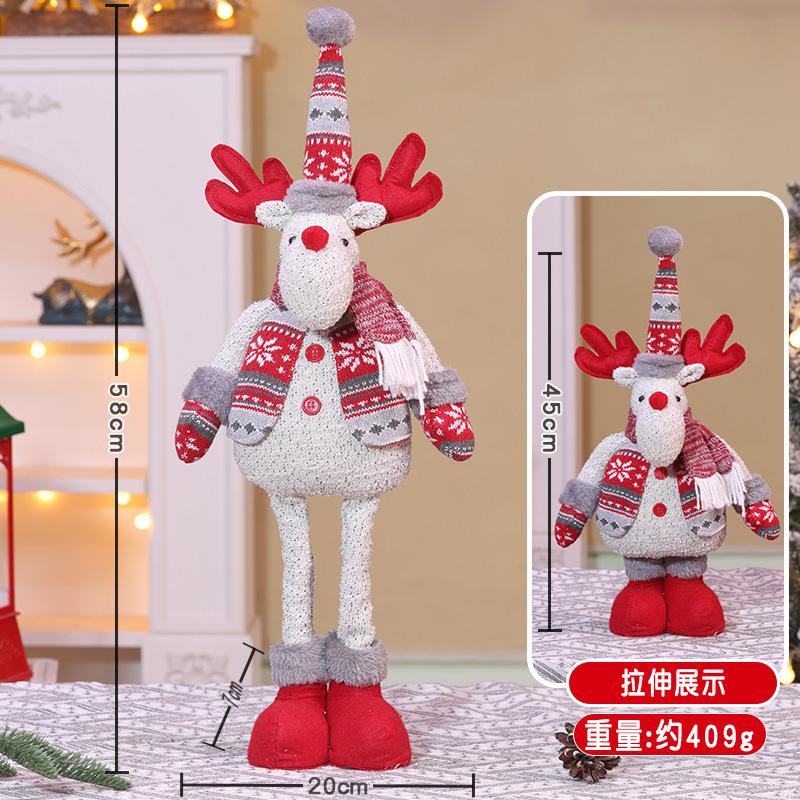 

Рождественская выдвижная кукла Санта гарнитура снеговик выдвижной длинноногий орнамент украшение для окна see picture marked size